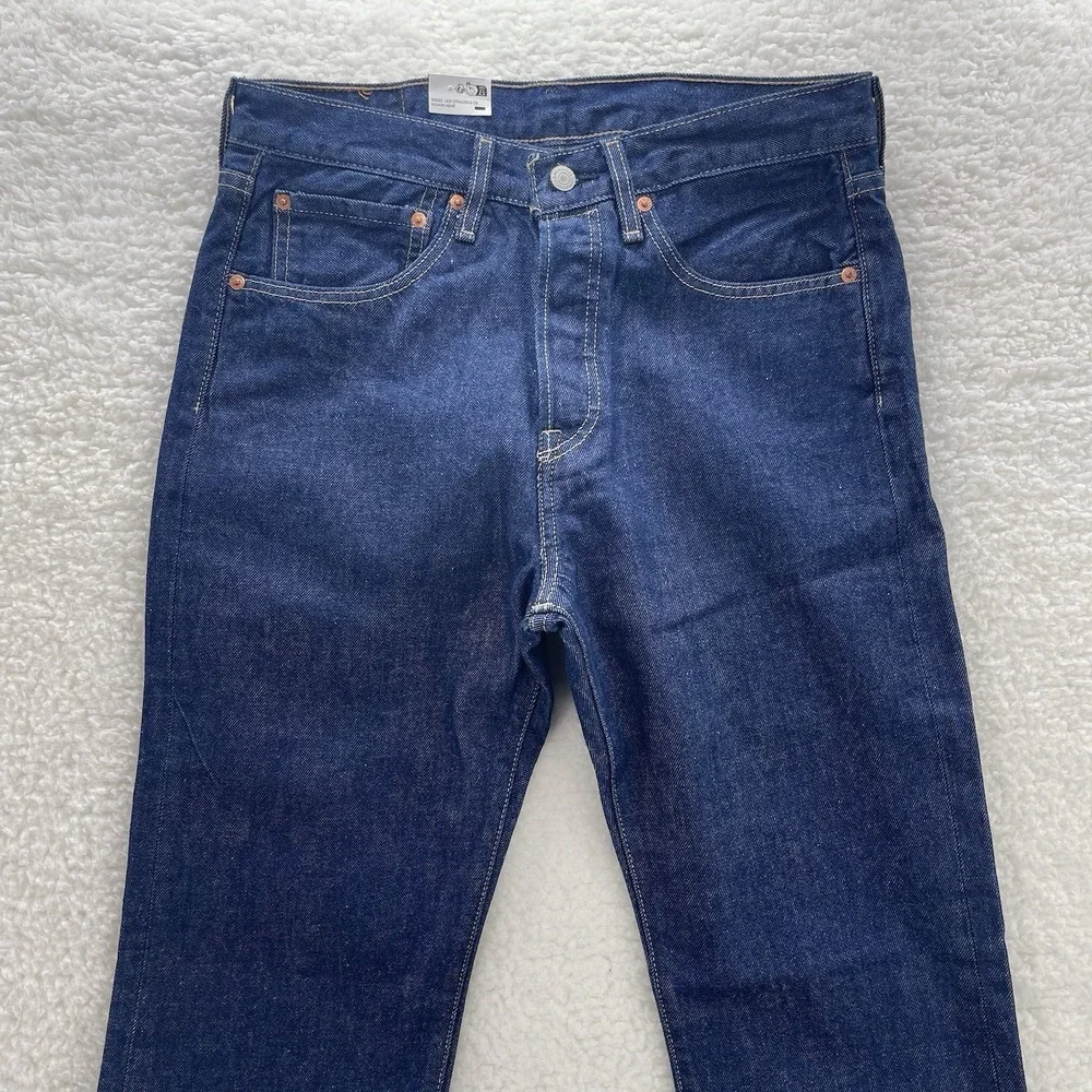 Levis 501 Jeans Mens 31x32 Blue Original Straight Button Fly Denim Grunge New